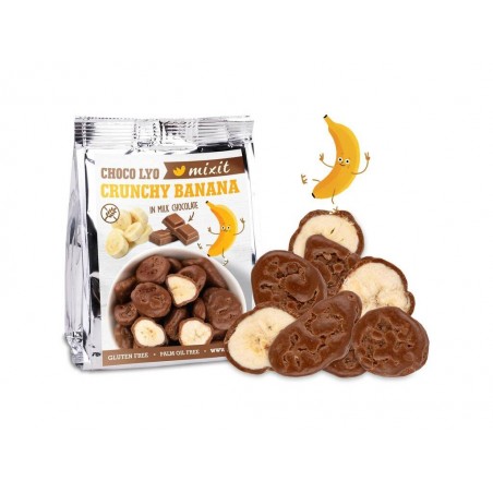 Křupavé banánky v čokoládě do kapsy 70 g.
